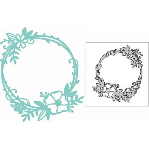 New Dainty Azalea Floral Wreath 2020 Metal Cutting Dies for DIY Scrapbooking and Card Making Decorative Embossing Craft No Stamp