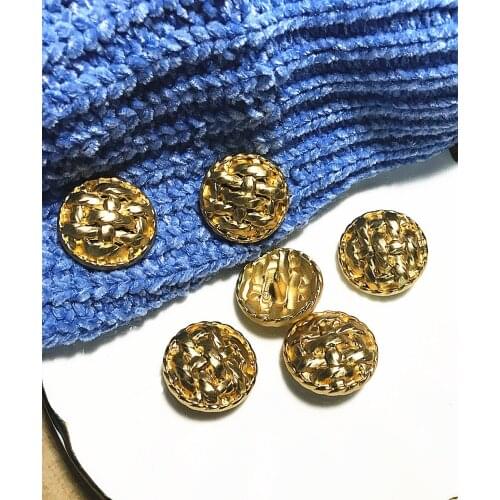 New arrival big golden metal buttons for cloth,coat,sweater,skirt,dress DIY material 30mm 5 pieces a lot