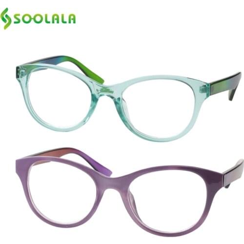 SOOLALA TR90 Reading Glasses Women Transparent Clear Lens Glasses Woman Optic Frame Presbyopic Reading Glasses +0.5 0.75 to 4.0