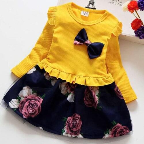 Girls Dress Spring and Autumn Girls Clothing 2019 New Fashion Childrens Net Princess Flower Dress Baby Girls Christmas Dress