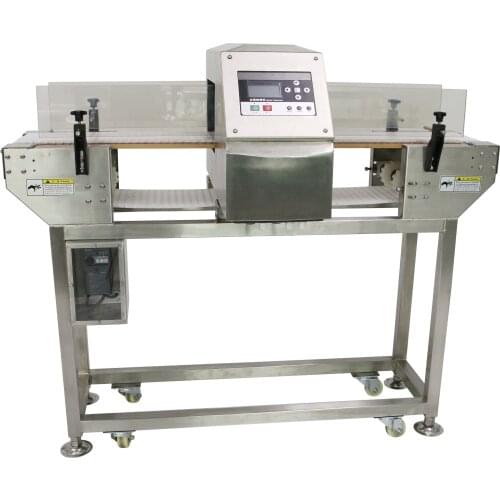 Industrial conveyor belt metal detector for frozen food