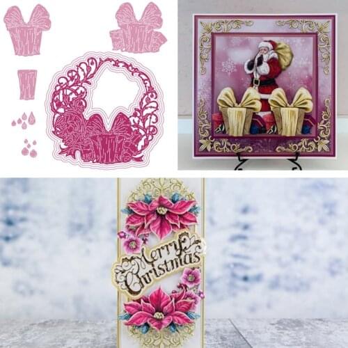 Joy Of Giving Frame Metal Cutting Dies for DIY Scrapbooking Crafts Dies Cut Stencils Maker Photo Album Template Handmade