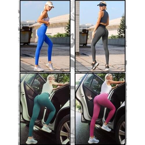 Grid Stretch Tights Yoga Pants Women Seamless High Waist Leggings Breathable Gym Fitness Push Up Clothing Girl Yoga Pant New