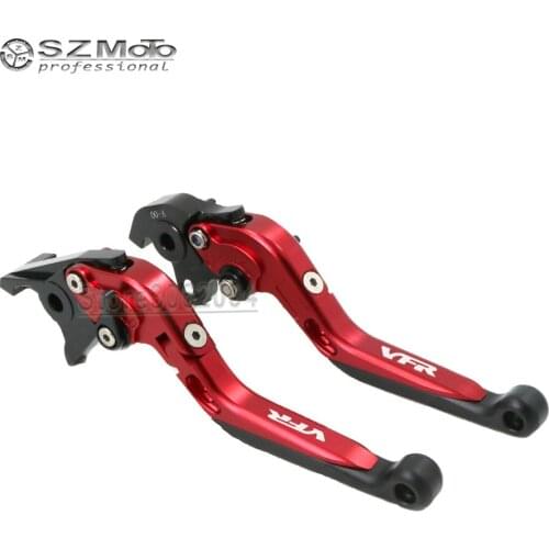 For HONDA VFR VFR750 1991-1997 VFR800/F 2002-2014 Motorcycle Folding Extendable Adjustable Brakes Clutch Levers With LOGO CNC