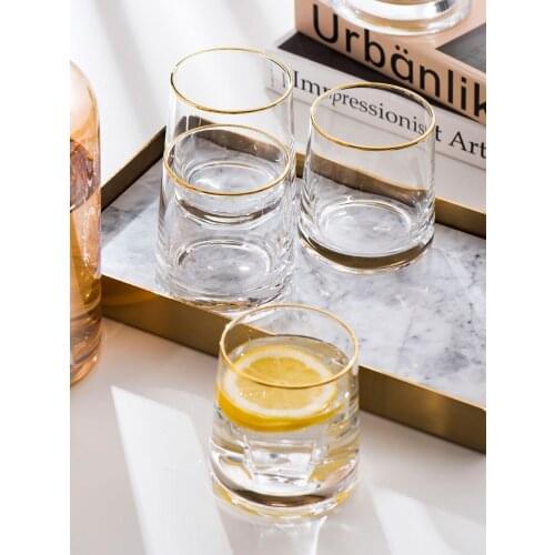 Drinking Nordic Glass Cup Unique Round Breakfast Creative Glasses Cup Home Whiskey Copas Champagne Household Products EB5BLB