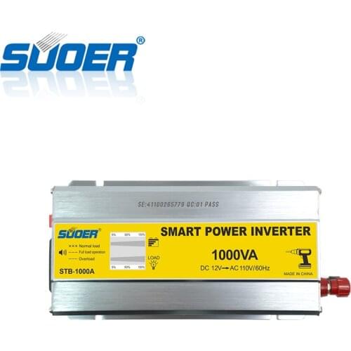 Suoer【Modified Sine Wave】DC 12V to AC 110V modified sine wave inverter (STB-1000A