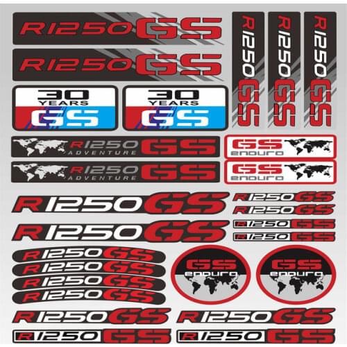 For BMW R1250GS r1250gs Motorcycle Body Sticker Reflective Waterproof Helmet Fuel Tank Tail Box Shock Absorber Decals Stickers