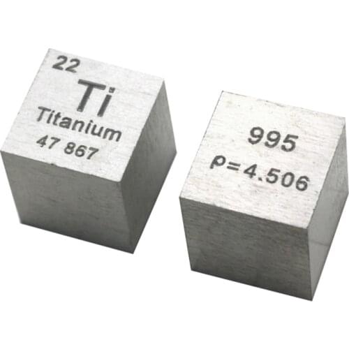 Titanium Metal 10mm Density Cube 99.95% Pure Titanium Cube 10*10*10mm Metal Titanium Periodic Table Cube