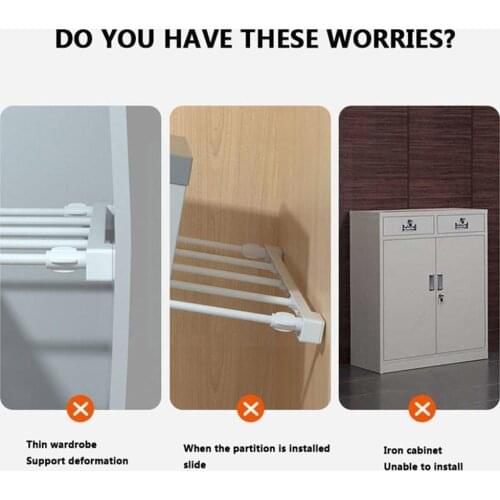 Enhanced Version Shelf Holder Shelf Support Clips Self Adhesive Partition Shelf Bracket Pegs Punch-free Cabinet Closet Laye E1S1