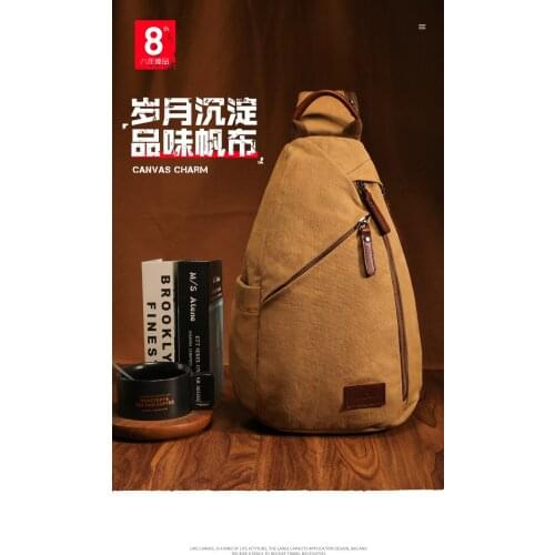 Xincada Chest Bag Sports Shoulder Bag Canvas Bag Messenger Bag Triangle Bag Mens Casual Water Drop Bag Small Backpack Fashion