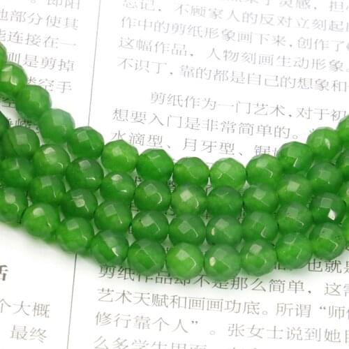 Green Aventurine faceted 6mm DIY loose beads round stone 15 inches women jewelry making gift design wholesale and retail