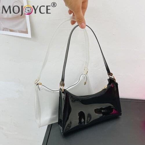 Women Design Luxury Hand Bag Retro Female Travel Clear Solid Color Shoulder Underarm Bag Ladies Summer Hobos Handbag