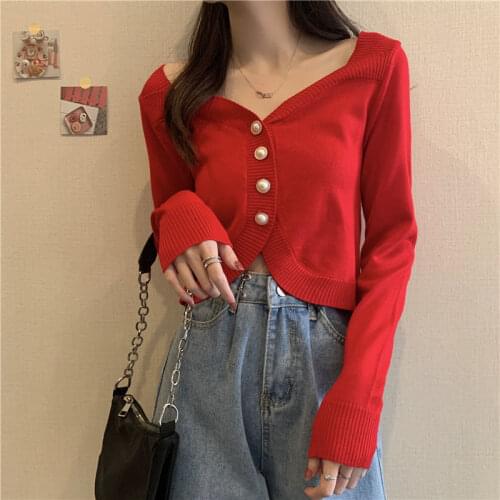 Woman Sweaters Cardigan Autumn Winter V-neck Long-Sleeve Knitwear Female Cardigan Top Sueters De Mujer