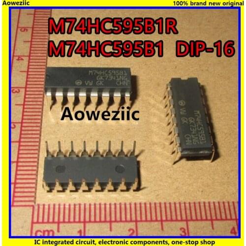 10Pcs/Lot M74HC595B1R M74HC595B1 74HC595 DIP-16 8 BIT SHIFT REGISTER WITH OUTPUT LATCHES 3 STATE IC New Original Product
