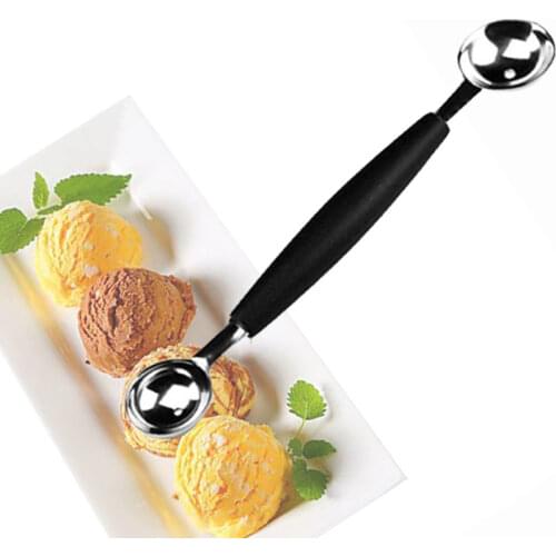 Kitchen Ice Cream Ball Mash Potato Scoop 2 Heads Fruit Ball Stainless Steel Spoons Kitchen Accessories Wholesale New Arrival