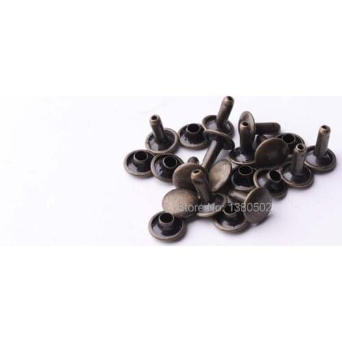 200sets 6*7mm bronze gold color Double Cap Rapid Rivet garment rivets Leather craft DIY Accessories
