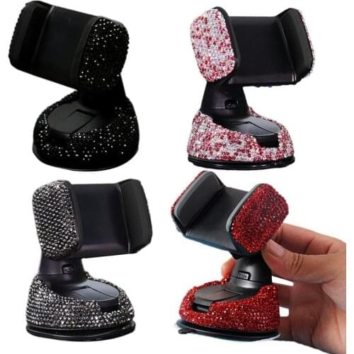 3 In 1 360 Degree Car Phone Holder for Car Dashboard Auto Windows and Air Vent with DIY Crystal Diamond Type For For Toyota