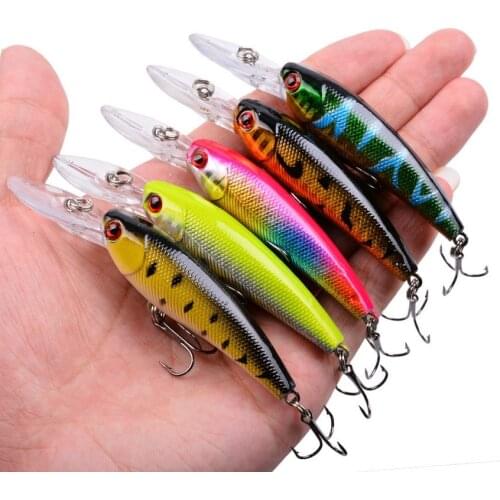 5Pcs Minnow Fishing Lures 9cm 8g Lifelike Wobblers Hard Bait Carp Fishing Accessories For Trout Sharp Hooks Fishing Lure Set