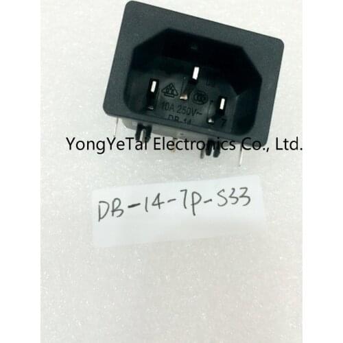 AC power socket products word Block DB-14-7P-S33 (T) multi-national certification input socket 15A 250V free shipping