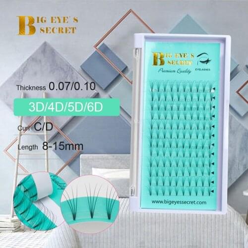Big eyes secret 3D4D5D6D Lashes Extension Permanent Premade Volume Eyelash Fans Russian Eyelashes Extension