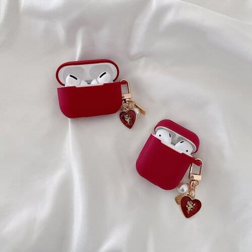 Luxury Rose Pearl Case for Apple Airpods 1 2 3 Case for AirPods Pro Case TWS Bluetooth Earphone Case Accessories Headphone Box