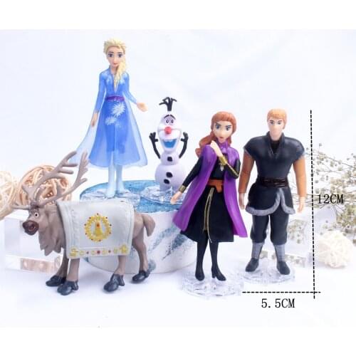 5pcs/lot Disney girls cartoon Frozen Action Figures Else Cake Decoration Baking decoration gift