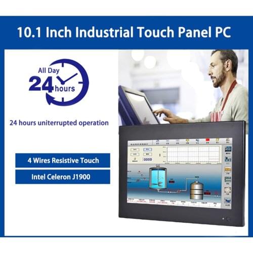 10.1 Inch Industrial Touch Panel PC,4 Wires Resistive Touch Screen,Intel J1900,All in One Computer,Wins 7/10,Linux,[HUNSN DA13W]