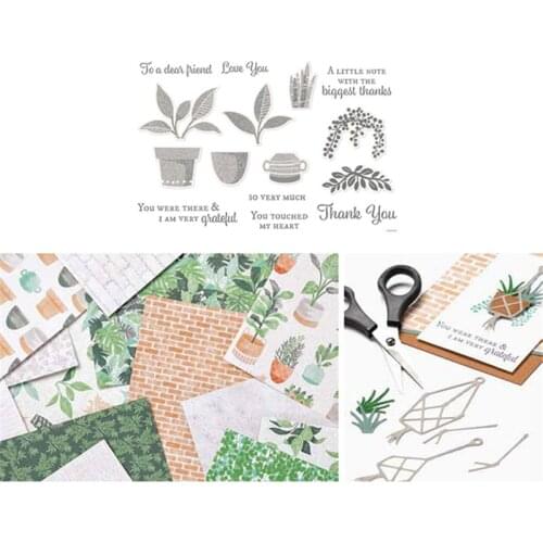 Perfect Plants Metal Cutting Dies and Stamps DIY Scrapbooking Decoration Embossed Paper Card Craft Handmade Knife Mold