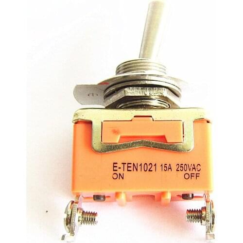 JOYING LIANG E-TEN1021 SPST ON/ OFF Toggle Switch Rocker Head 15A 250V AC Small Switches 2 Feet (2PCS/Lot)