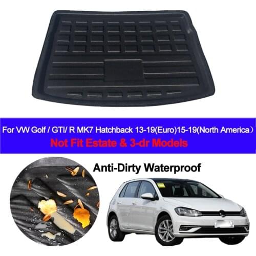 Rear Trunk Mat Cargo Tray Boot Liner Carpet Protector Floor Pad For Volkswagen For VW Golf GTI R Mk7 Hatchback 2015- 2018 2019
