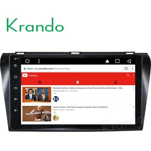 Krando Android 8.1 9" Full Touch (No DVD) Car Radio Gps Stereo For Mazda 3 2004-2008 Navigation Multimedia System Support Bose