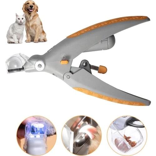 Pet Nail Clipper For Dogs Cats LED Light Nail Toe Claw Clippers Scissor Professional Dog Grooming Care Nailclippers Pet Products