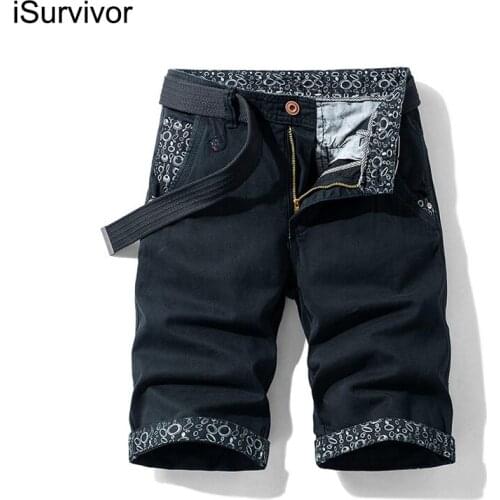 ISurvivor 2021 Summer New Mens Loose Casual Pants Slim Camouflage Shorts Cotton Youth Trend Multi-pocket Overalls