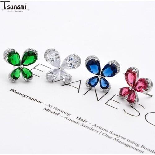 Fashion Cute Cartoon Popular Butterfly Bling Zircon Stone Stud Earrings Women Jewelry Crystal Temperament Personality Gifts