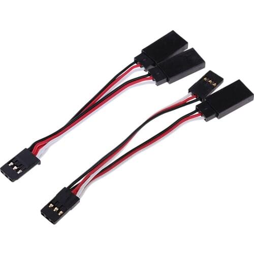 Set of 4 Servo Extension Wire Cable Plug 100mm RC Model Aircraft for Futaba JR Servo/ESC