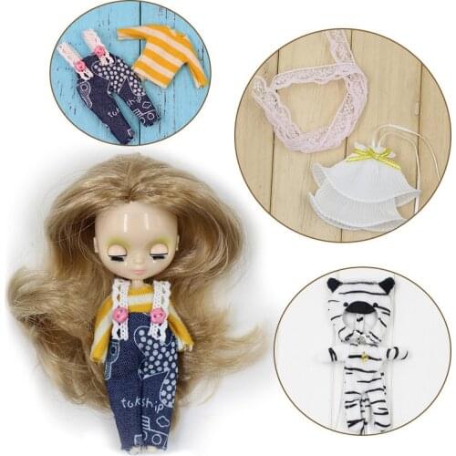 Animals clothes with hat For 10cm height Mini Blyth doll Suitable For DIY Change toy