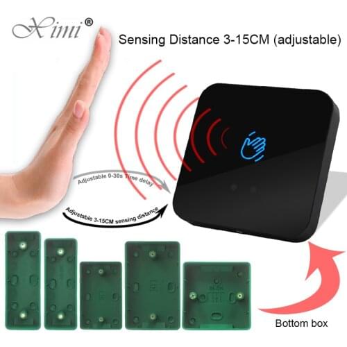 No Touch Exit Button Square ABS plastic fireproof Touchless Door Release Switch IR Contactless Infrared