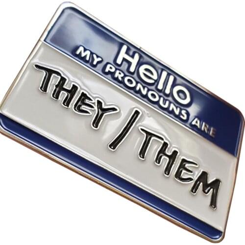 Non Binary Gender Soft Enamel Pin Wear those pronouns badge with pride
