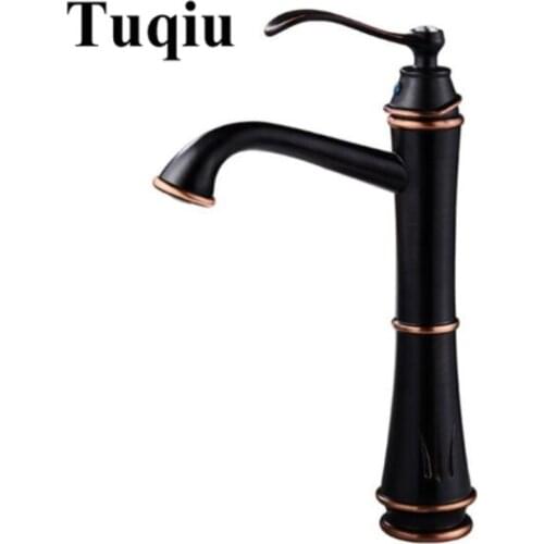 New Basin Faucet Black Oil Brushed Brass Crane Bathroom Faucets Hot and Cold Water Mixer Tap Contemporary Mixer Tap torneira