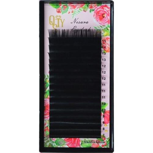 Mix Size 7 to 15 mm 16 lines High quality mink synthetic eyelash single natural eyelashes fake false eye lash make up
