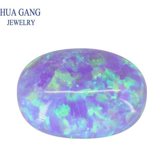 OP40 Opal Loose Stones Oval Shape Base Cabochon Created Opal Beads Semi-Precious Stones For Jewelry Making 3x5mm-10x14mmmm