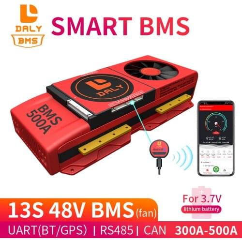 Smart BMS 13S 48V 300A 400A 500A Bluetooth 485 To USB Device CAN NTC UART Software Li-on Battery Protection Board BMS with Fan