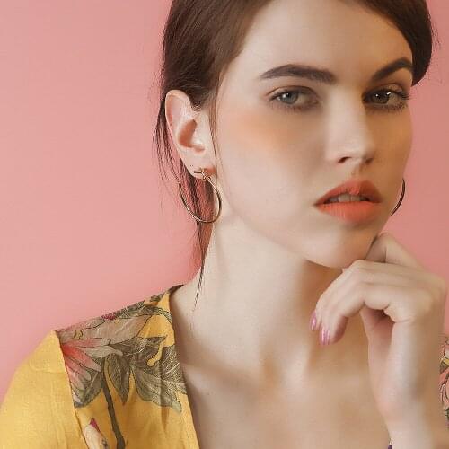 Personality Concise Earrings Atmosphere Texture Metal Circle Alloy High Quality Earring For Women Summer Style Jewelry Mrs win