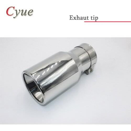 1 PCS Universal Auto Round Exhaust Pipe 304 Stainless Steel Pipe Chrome Trim Modified Car Hot Sale Accessories