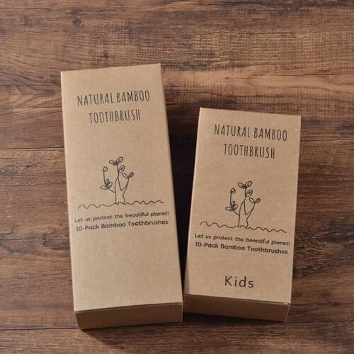 10-Pack Toothbrushes Suits Adults and kids Soft Bristles Bamboo Toothbrush eco friendly tooth brush nylon Bamboo Toothbrush