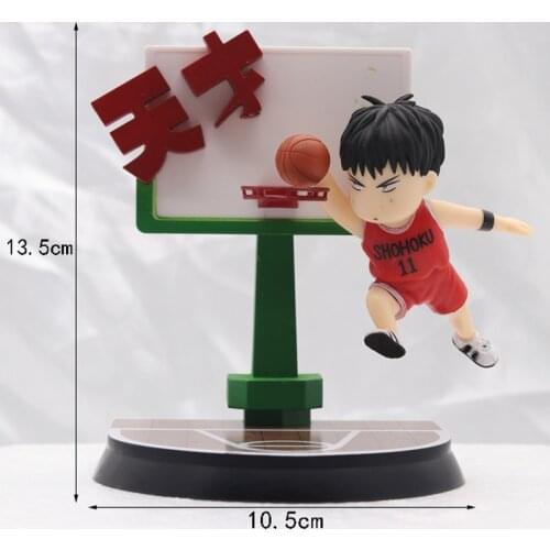 13.5cm 2 Types Cartoon Slam Dunk Shohoku Basketball Player Figure Toy Hanamichi Rukawa Kaede Anime Model with opp bag
