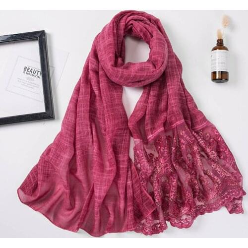 2019 muslim women glitter lace hijab scarf islamic soft headscarf india wrap head scarves hijab femme musulman turbantes