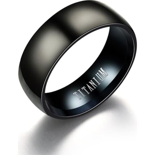 2020 Mens Simple Black Titanium Engagement Rings For Men Women Classic Boyfriend Gift Wedding Frosted Couple Ring Jewelry D5P909