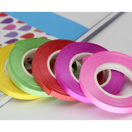 3 Roll DIY Accessories Removable Balloon Glue Ribbons 0.5cm Glossy Paper Ribbon For Party Decoration Birthday Wedding Decoration