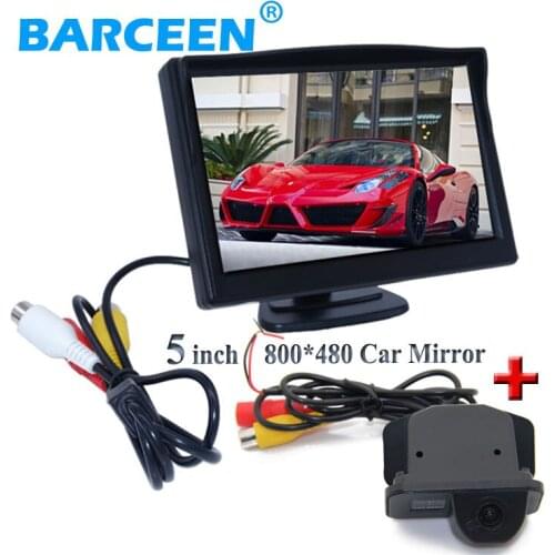 5" lcd car display monitor + glass lens material car parking camera reserve set for Toyota Corolla (2007~2011)/Vios (2009 ~2010)